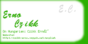 erno czikk business card